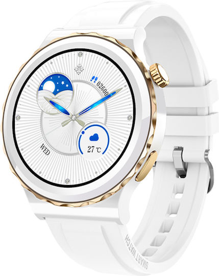 Rubicon SR038D Smartwatch mit Pulsmesser (Weiß)
