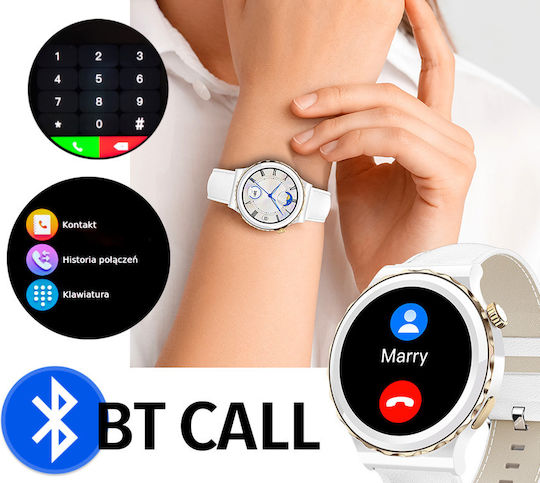 Rubicon SR038D Smartwatch mit Pulsmesser (Weiß)
