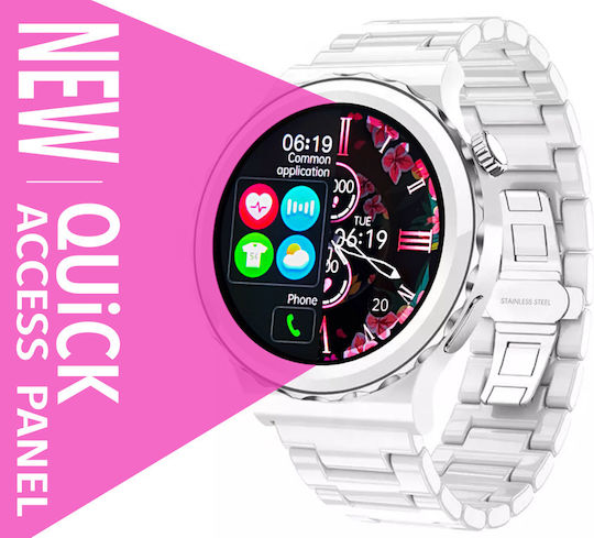 Rubicon SR038D Smartwatch mit Pulsmesser (Weiß)