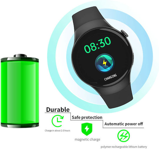 Rubicon SR031B Smartwatch with Heart Rate Monitor (Pink)