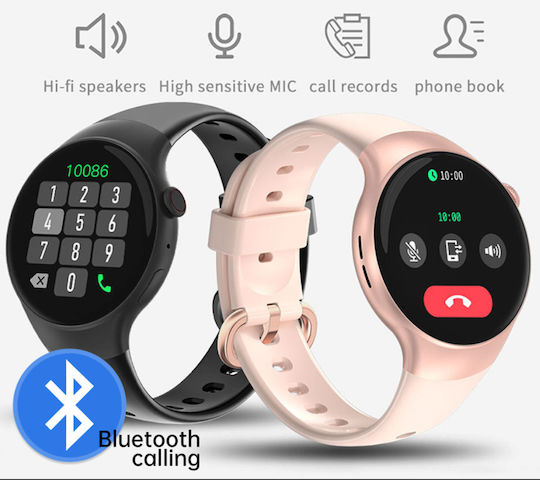 Rubicon SR031B Smartwatch with Heart Rate Monitor (Pink)
