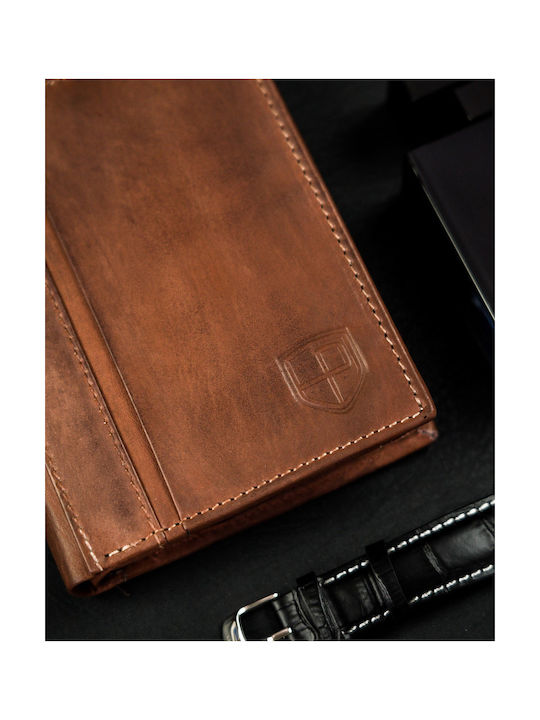 Damentasche Brieftasche Mit RFID Beiges Leder