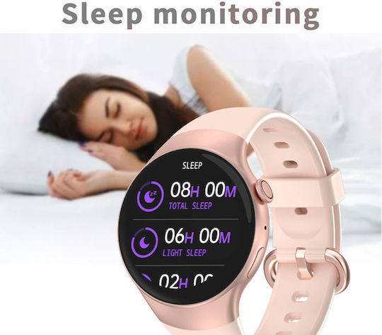 Rubicon SR031B Smartwatch with Heart Rate Monitor (Pink)