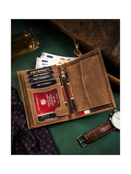 Leather Men's Wallet Cards with RFID