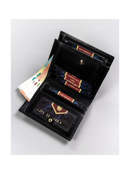 Leather Men's Wallet Cards with RFID Beige