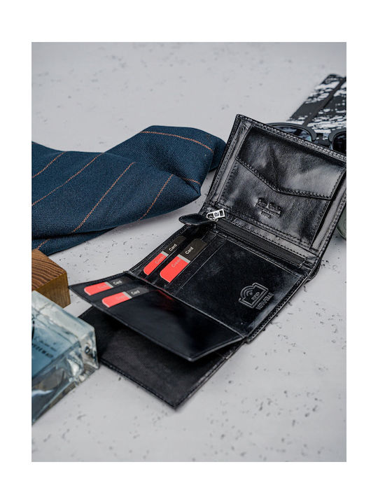 Δερμάτινο Ανδρικό Πορτοφόλι Καρτών με RFID Μαύρο