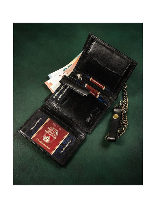 Кожен Мъжки Портфейл За Карти С RFID Бежов