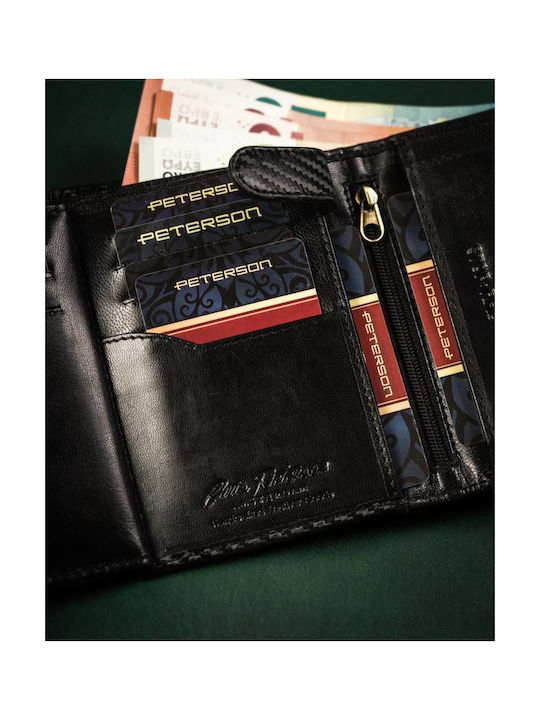 Leather Men's Wallet Cards with RFID Beige