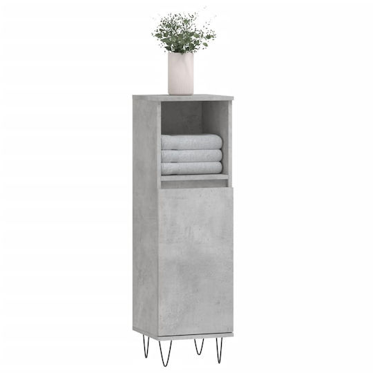 vidaXL Bathroom Cabinet L30xW30xH100cm Gray