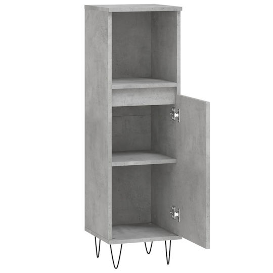 vidaXL Bathroom Cabinet L30xW30xH100cm Gray