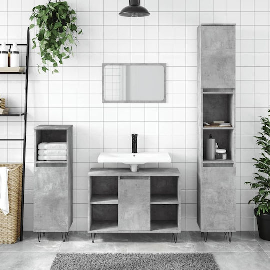 vidaXL Bathroom Cabinet L30xW30xH100cm Gray