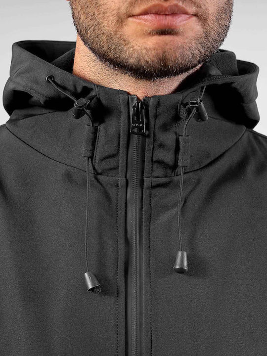 Giubbotto Winter Jacket Softshell Waterproof and Windproof Black