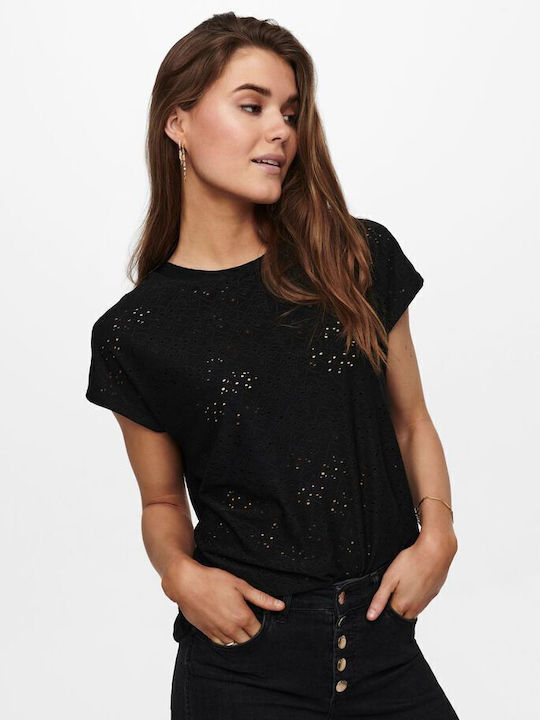 Bluza Damă Mâneci Scurte Neagră