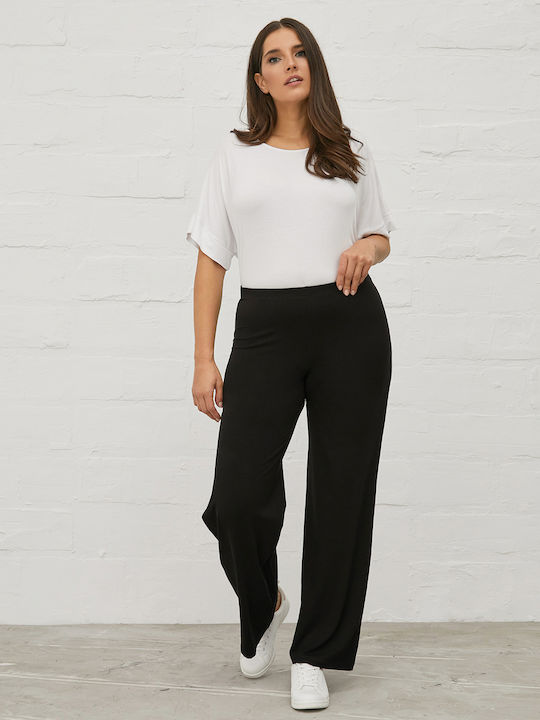 Femei Din material textil Pantaloni cu elastic Neagră