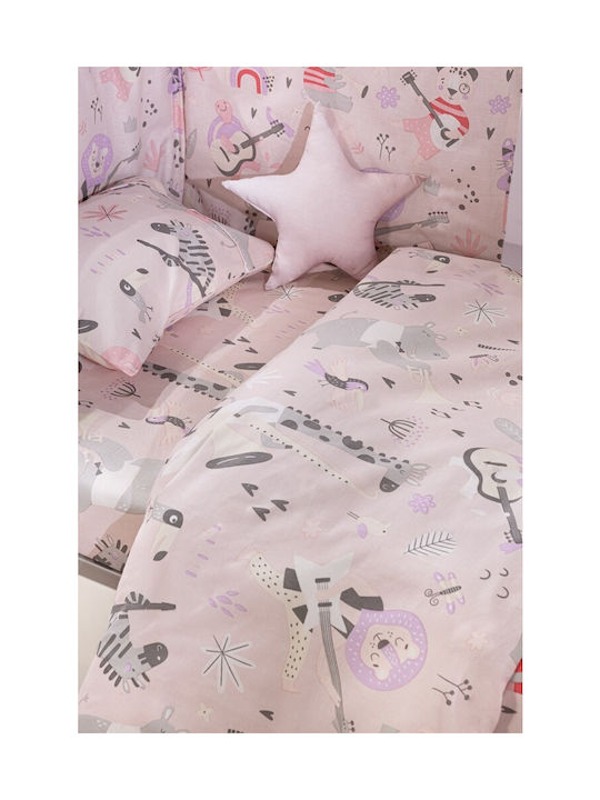 Saint Clair Baby Sheets Set Crib Cotton Lilac 115x170cm 3pcs