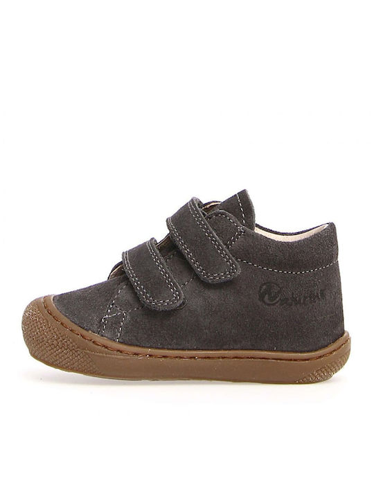 Naturino Cocoon Vl Kids Suede Boots with Hoop & Loop Closure Gray