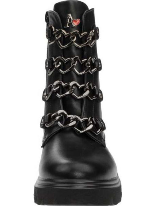Kids Boots with Zipper Black