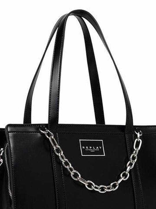 Replay Damen Tasche Schulter Schwarz