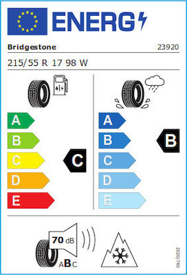 Bridgestone Turanza 215/55R17 98Magazin online XL 4 Anotimpuri Anvelopă pentru Cutie de prânz Pasager Autoturism