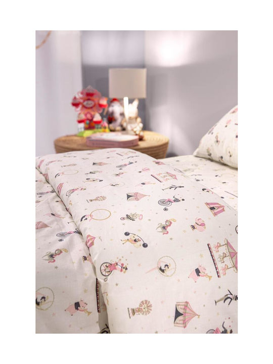 Saint Clair Sheet Set Single Cotton Enjoy Pink 165x250cm 2pcs