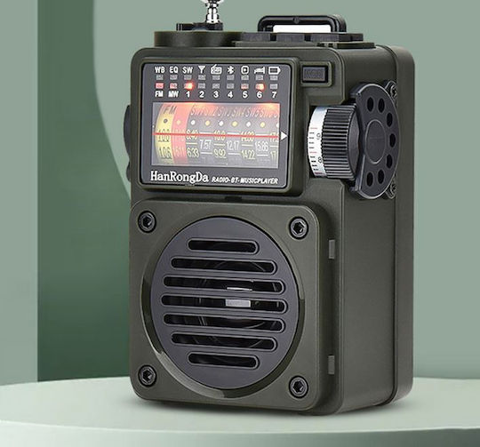 Hanrongda HRD-700 Портативен Радиоприемник Акумулаторен с Bluetooth Черен
