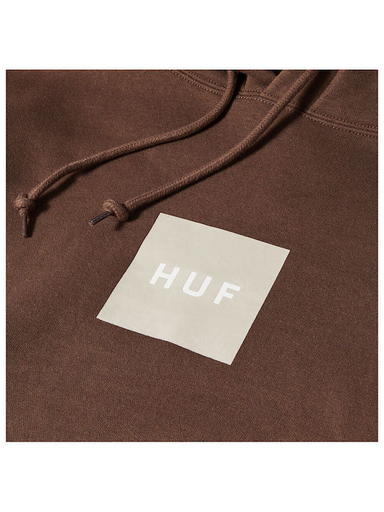 HUF Men's Sweatshirt with Hood Brown