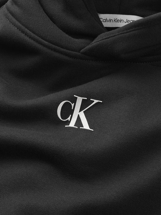 Kids Sweatshirt with Hood and Pockets Black