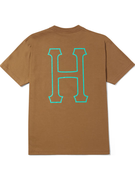 HUF T-shirt Bărbătesc cu Mânecă Scurtă Camel