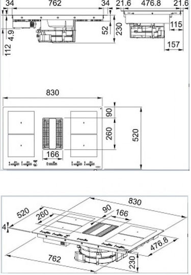 Franke Mythos FMY 839 HE Induction Cooktop Autonomous with Hood 83x52εκ.