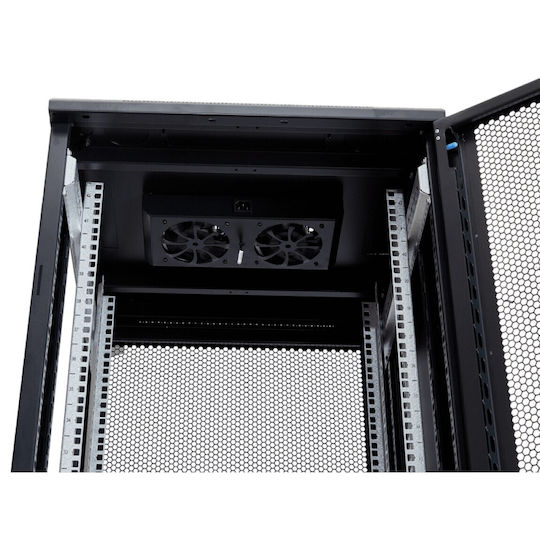 Eucom Επιδαπέδια Καμπίνα Rack 27U 60x60x140cm Μαύρο P27-60-60