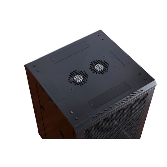 Eucom Επιδαπέδια Καμπίνα Rack 42U 60x60x200cm Μαύρο P42-60-60