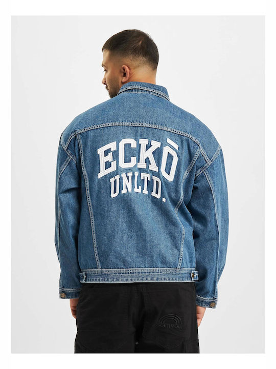 Ecko Unltd Geacă pentru bărbați de iarnă Denim Albastru