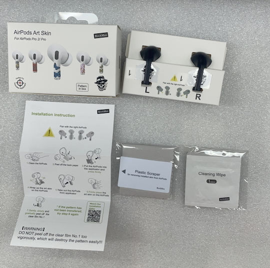 Rockmax Glow Art Skin 111ap2yg Stickers in Multicolour color for Apple AirPods 1 / AirPods 2