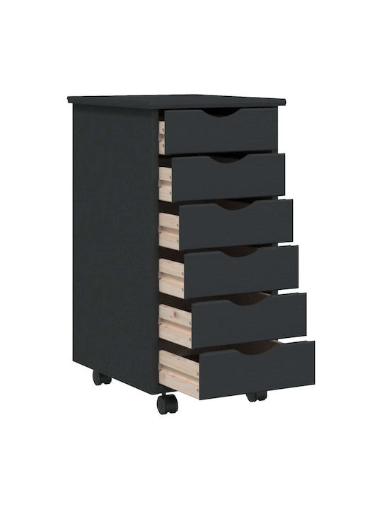Чекмеджета Офис Сив 34x39x65.5см