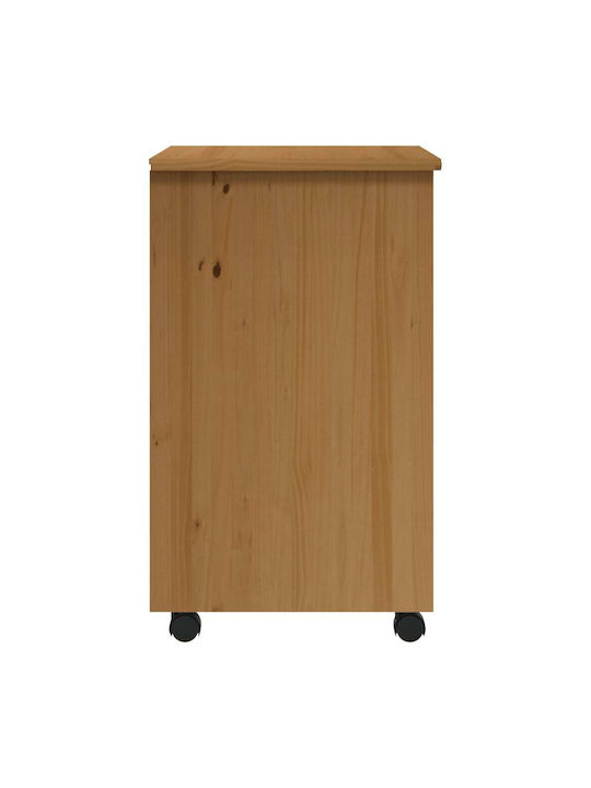 Office Storage Solid Wood Drawer Honey Brown L53xW39xH65.5cm