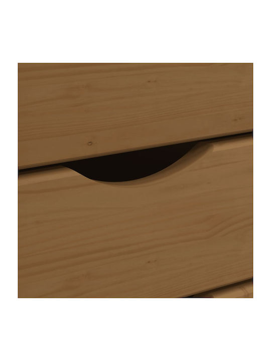 Office Storage Solid Wood Drawer Honey Brown L53xW39xH65.5cm