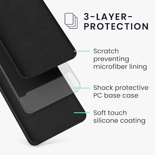 KWmobile Soft Flexible Rubber Cover Back Cover Σιλικόνης Μαύρο (Oppo Find X5 Lite)
