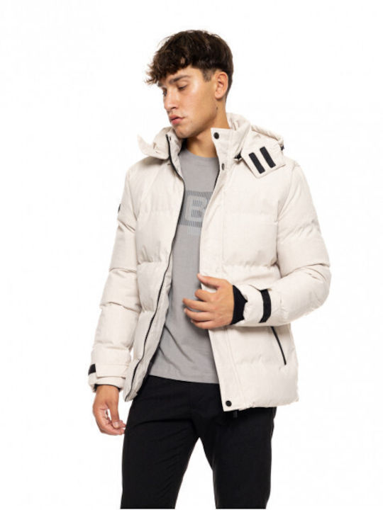 Biston Herren Winter Jacke Bomber Weiß