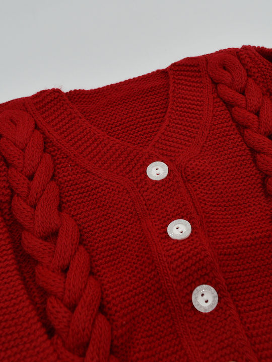 Extan Bebe Knitted Cardigan Red