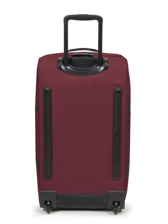 Eastpak Tranverz Μ Medium Travel Suitcase Fabric Bushy Burgundy with 4 Wheels Height 67cm EK00062L-2A9