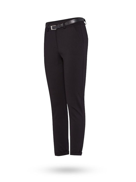 Mezzo Mezzo Damen Stoff Hose Schwarz