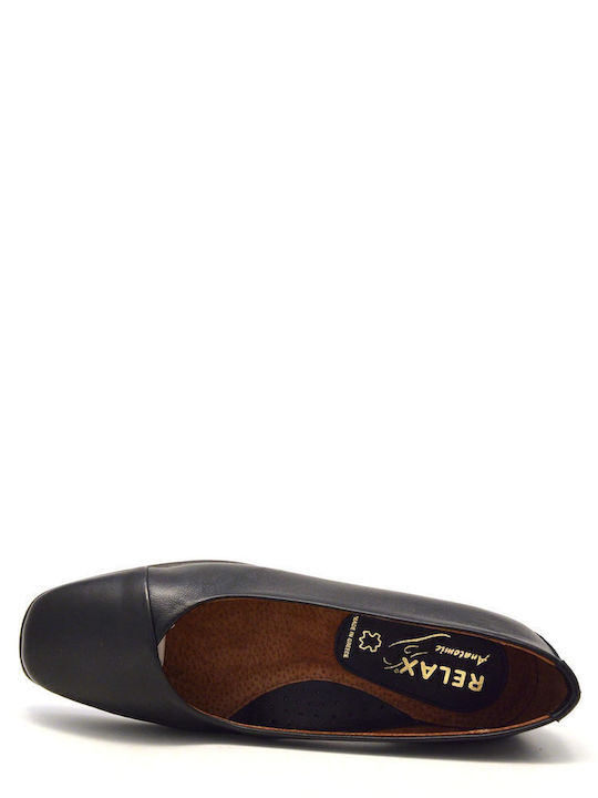 Leder Pumps Schwarz