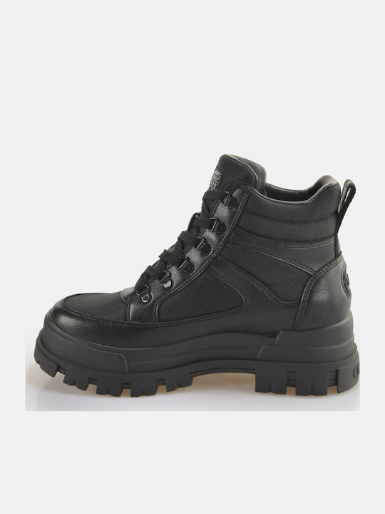 Leder Schwarz Stiefel
