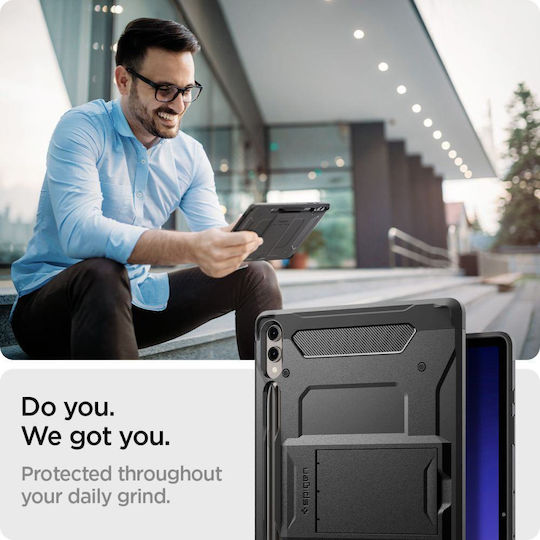 Spigen Tough Armor Флип капак Устойчив Черен (Галакси Таб С9+) ACS06835