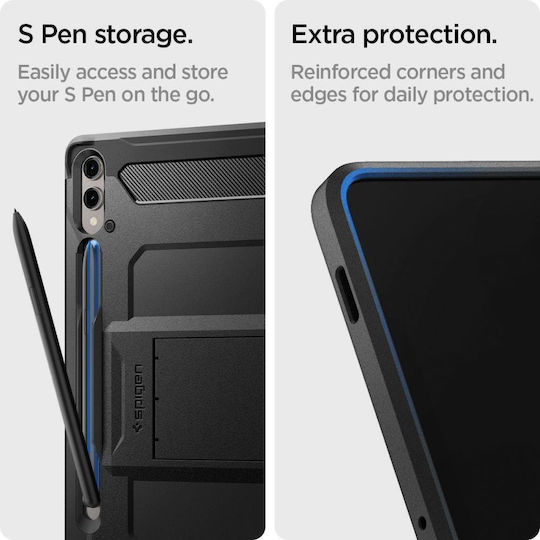 Spigen Tough Armor Флип капак Устойчив Черен (Галакси Таб С9+) ACS06835