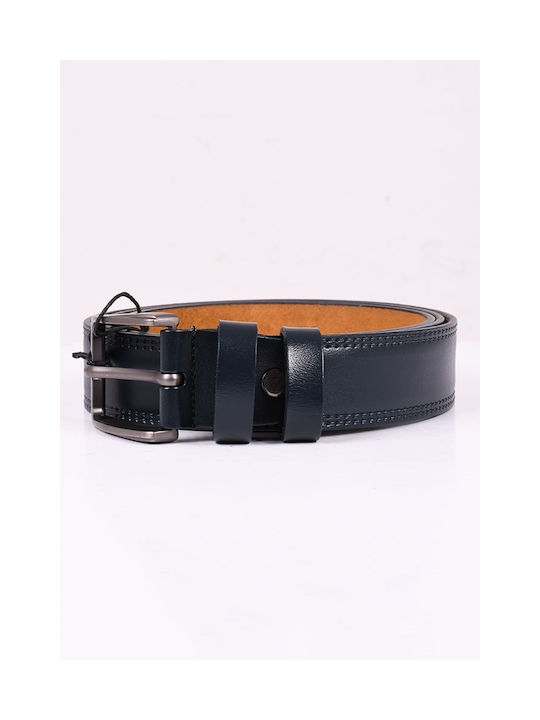 Mcan Men's Leather Belt Blue