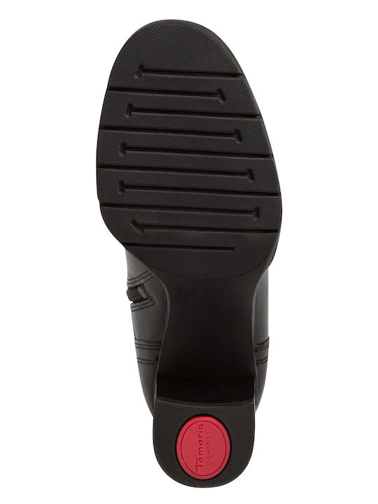 Leder Stiefeletten Damen Schwarz