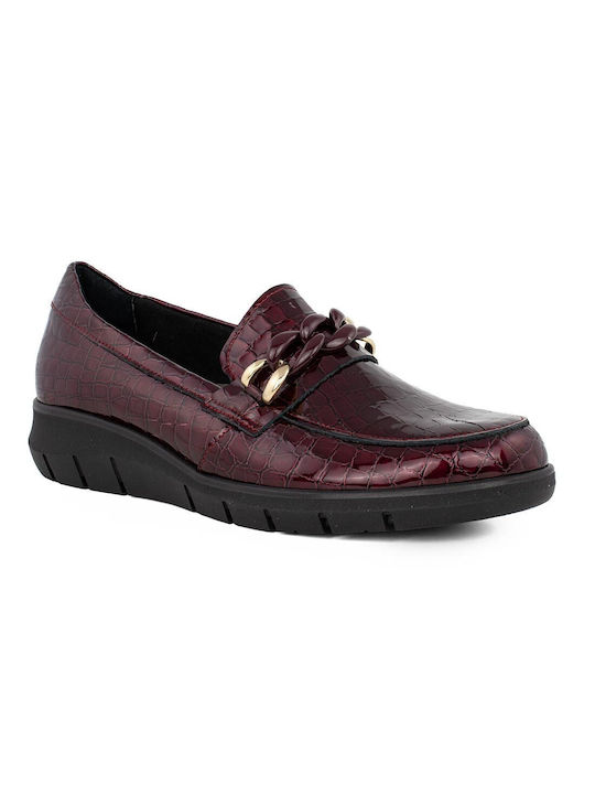 Flexpoint Anatomic Leather Women's Moccasins in Burgundy Color