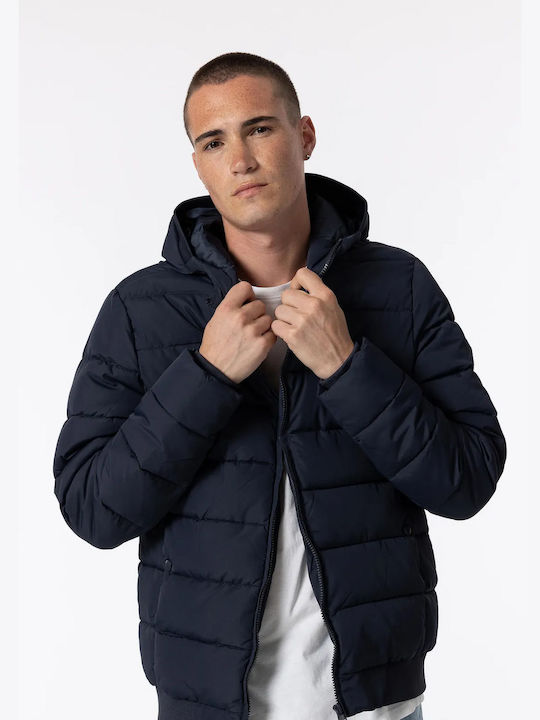 Tiffosi Herren Winter Jacke Puffer Blau