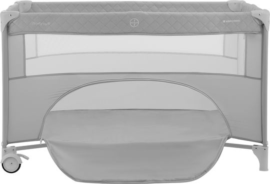 Kikka Boo NIghty Night Laufstall 2 Ebenen mit Wickeltisch & Matratze Gray 65x125cm